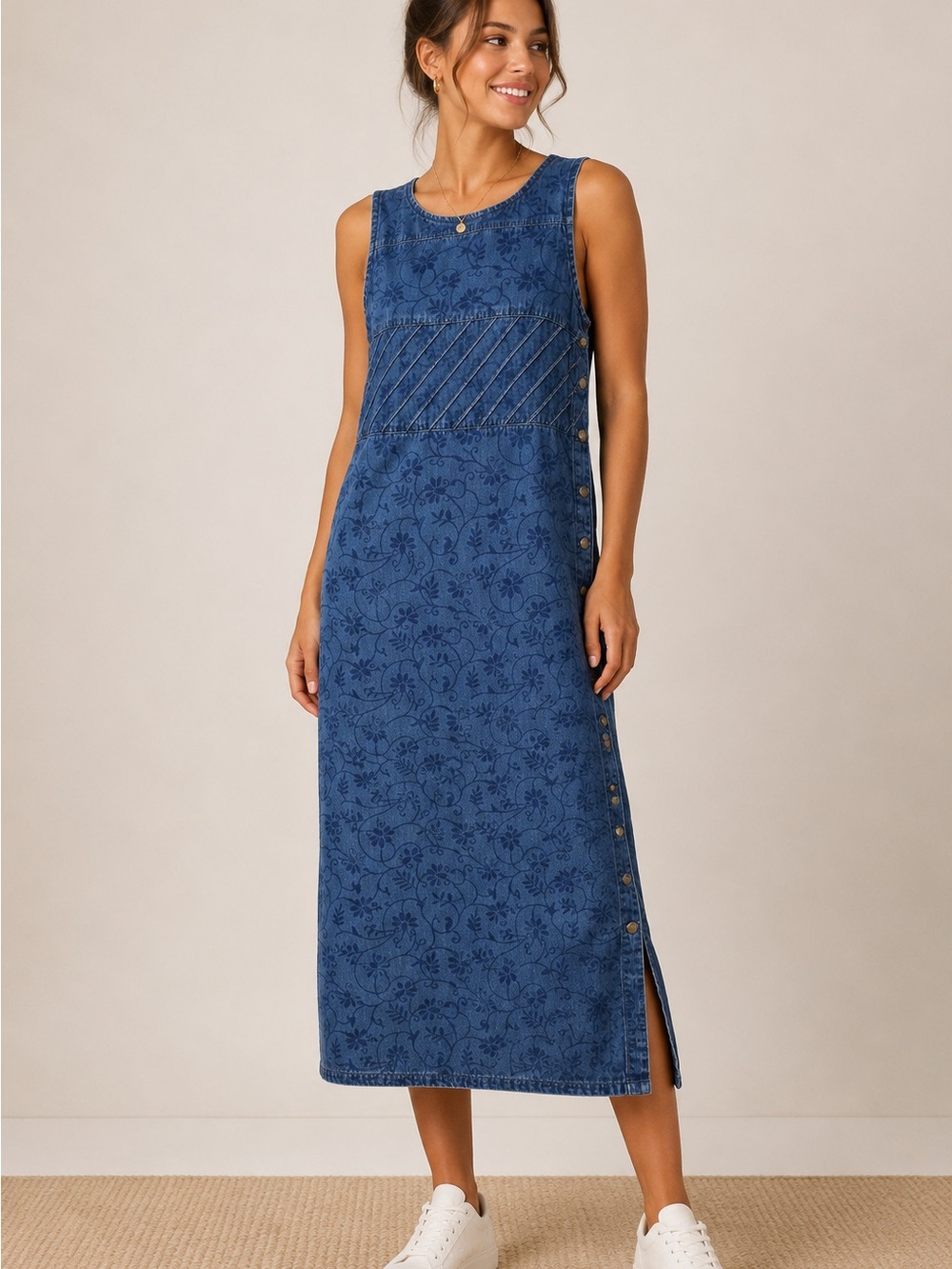 Karin Stevens 100% cotton denim dress